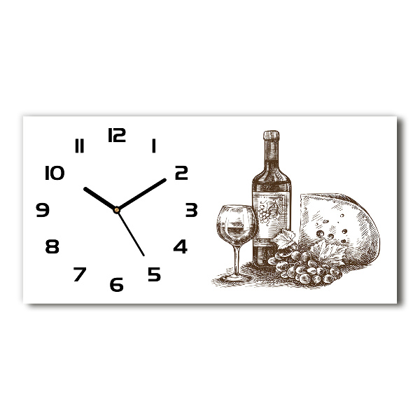 Reloj rectangular Vino y aperitivos