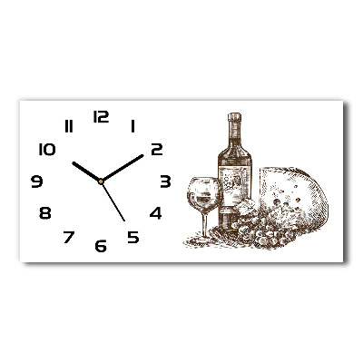 Reloj rectangular Vino y aperitivos