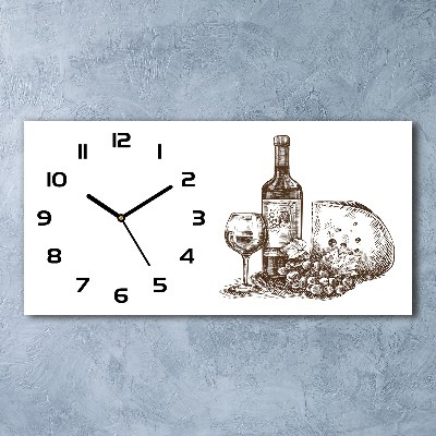 Reloj rectangular Vino y aperitivos