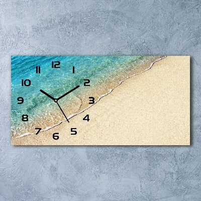Reloj de cristal horizontal Una ola en la playa