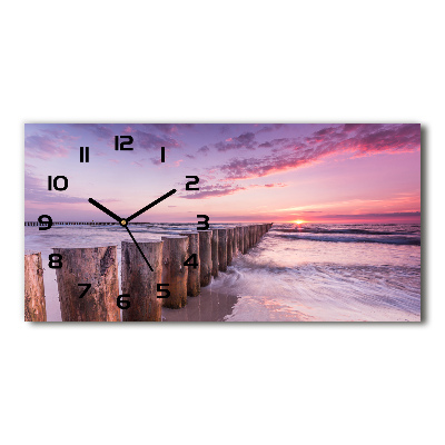 Reloj horizontal Rompeolas de madera