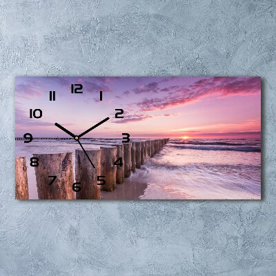 Reloj horizontal Rompeolas de madera