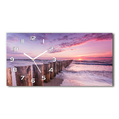Reloj horizontal Rompeolas de madera