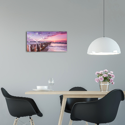 Reloj horizontal Rompeolas de madera