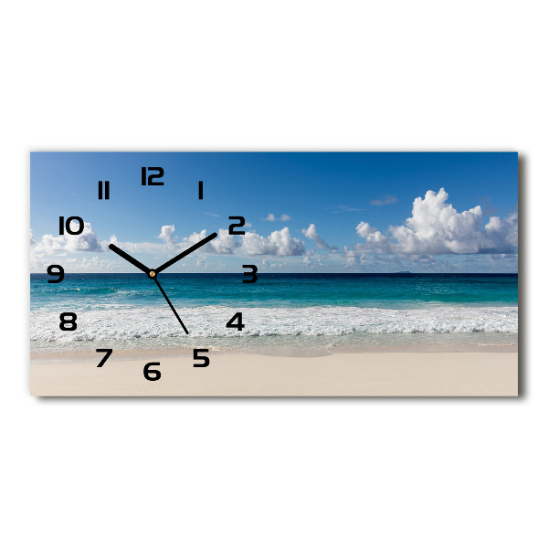Reloj de cristal horizontal Playa de seychelles