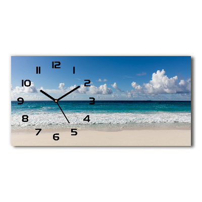 Reloj de cristal horizontal Playa de seychelles