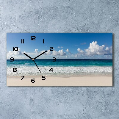 Reloj de cristal horizontal Playa de seychelles