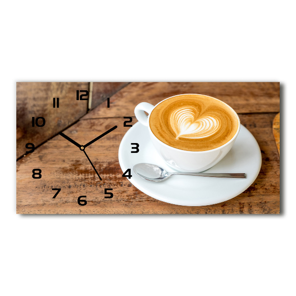Reloj rectangular Café en una taza