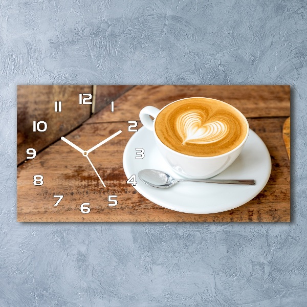 Reloj rectangular Café en una taza
