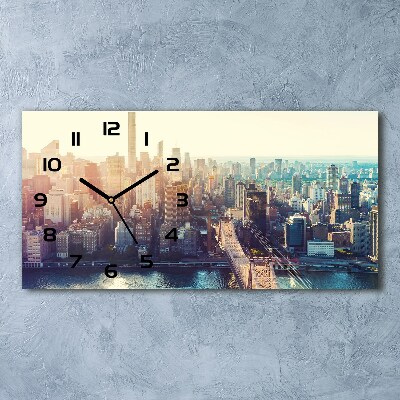 Reloj horizontal Vista aérea de nueva york