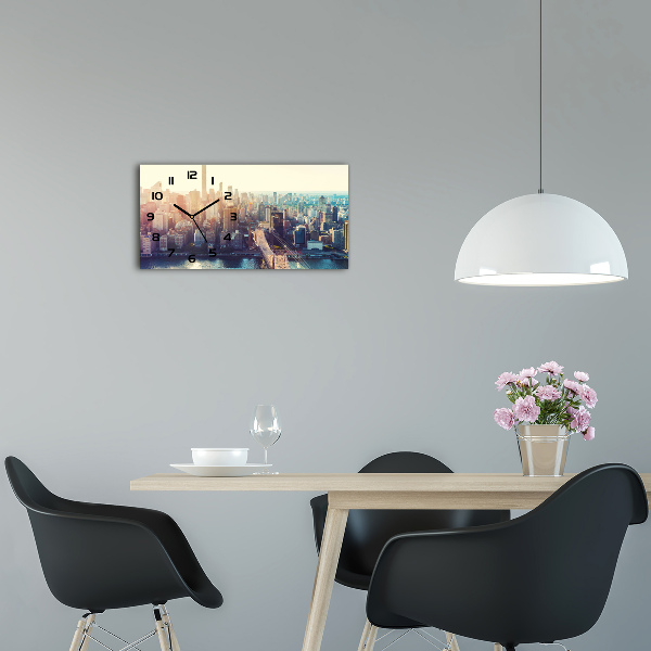 Reloj horizontal Vista aérea de nueva york