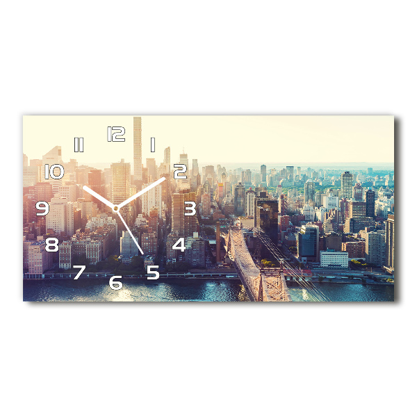 Reloj horizontal Vista aérea de nueva york