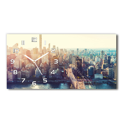 Reloj horizontal Vista aérea de nueva york