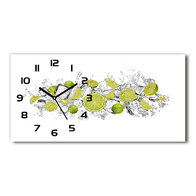 Reloj de cristal horizontal Cubitos de hielo de lima