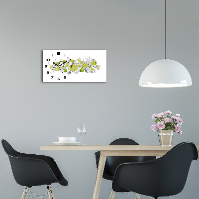 Reloj de cristal horizontal Cubitos de hielo de lima