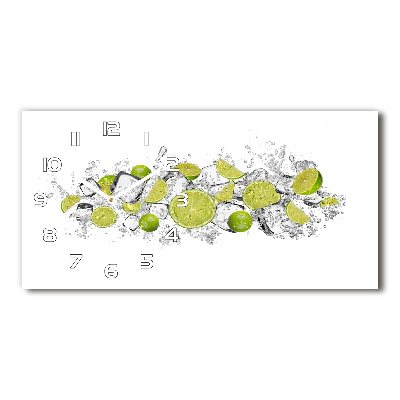 Reloj de cristal horizontal Cubitos de hielo de lima