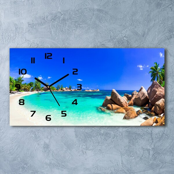 Reloj horizontal Playa de seychelles