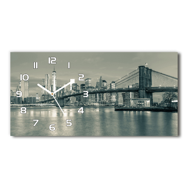 Reloj de cristal horizontal Manhattan nueva york