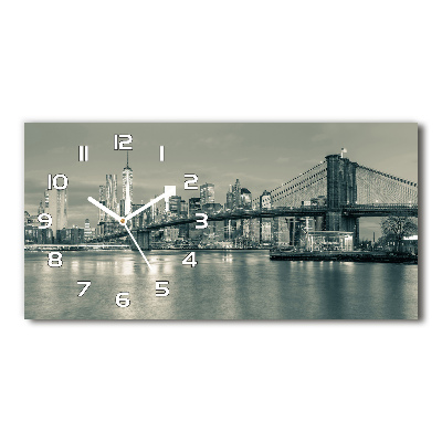 Reloj de cristal horizontal Manhattan nueva york