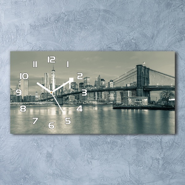 Reloj de cristal horizontal Manhattan nueva york