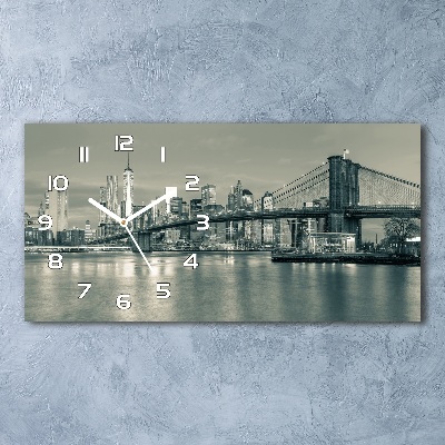 Reloj de cristal horizontal Manhattan nueva york