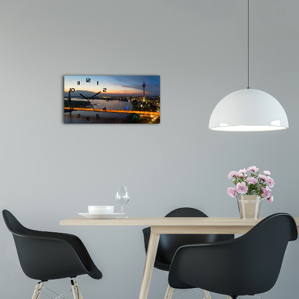 Zegar ścienny szklany Dusseldorf Niemcy