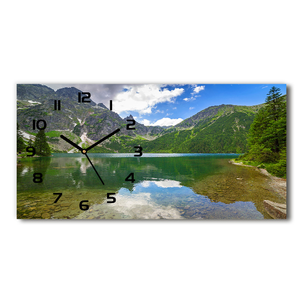 Reloj rectangular El ojo de mar de los montes tatra