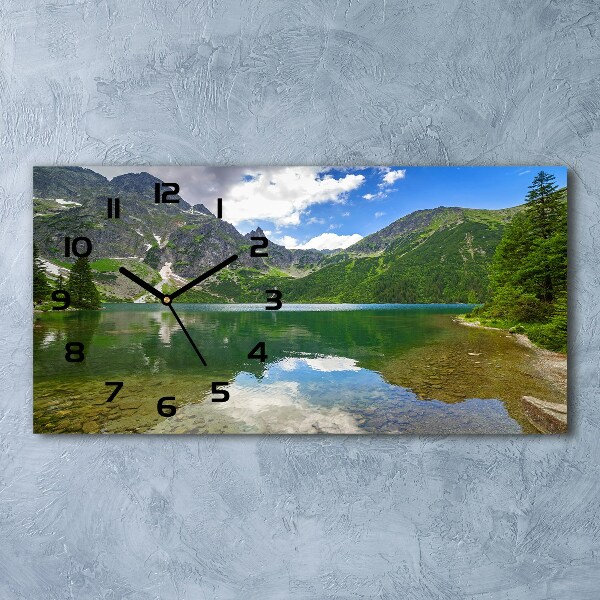 Reloj rectangular El ojo de mar de los montes tatra
