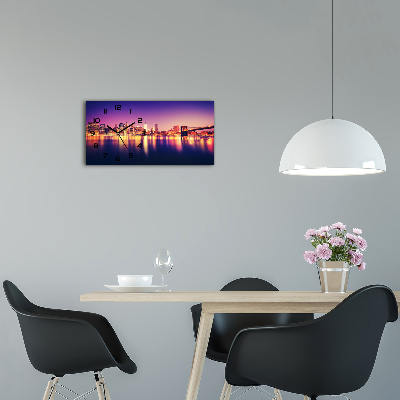 Reloj de cristal horizontal Manhattan nueva york