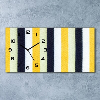Reloj de cristal horizontal Fondo rayado