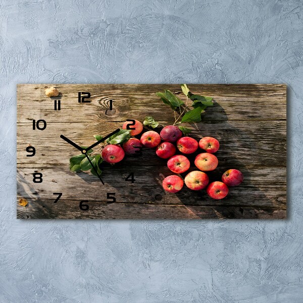 Reloj rectangular Manzanas en la mesa