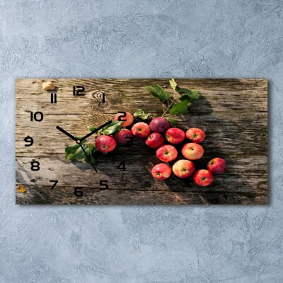 Reloj rectangular Manzanas en la mesa