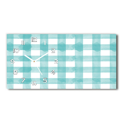 Reloj rectangular Cuadros azules