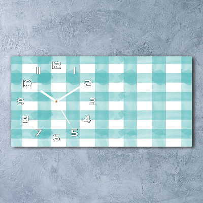 Reloj rectangular Cuadros azules