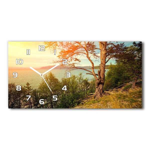 Reloj de cristal horizontal Lago escandinavo