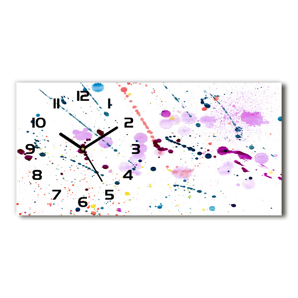 Reloj horizontal Manchas abstractas