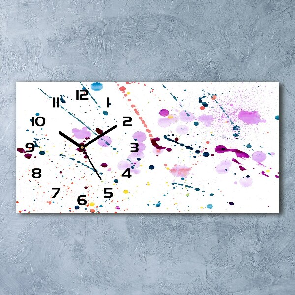 Reloj horizontal Manchas abstractas
