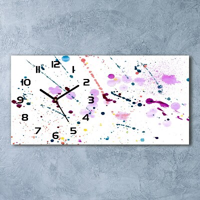Reloj horizontal Manchas abstractas