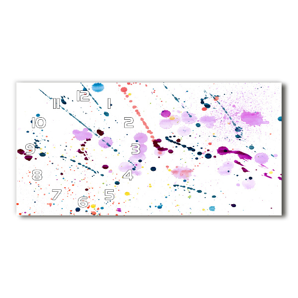 Reloj horizontal Manchas abstractas