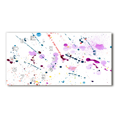 Reloj horizontal Manchas abstractas