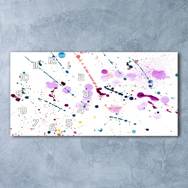 Reloj horizontal Manchas abstractas