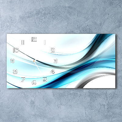 Reloj de cristal horizontal Ondas abstractas
