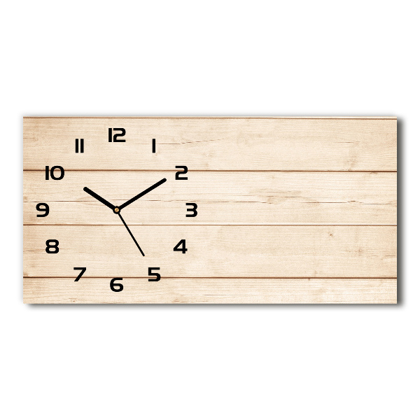 Reloj rectangular Fondo de madera