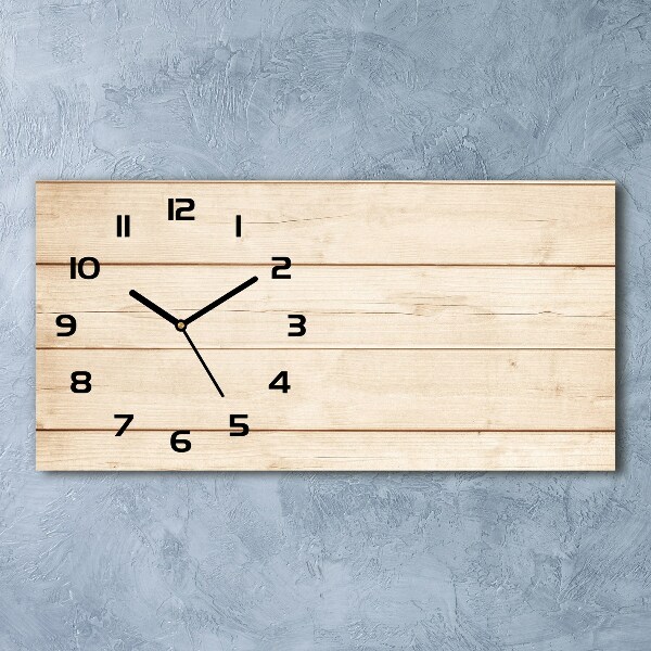 Reloj rectangular Fondo de madera
