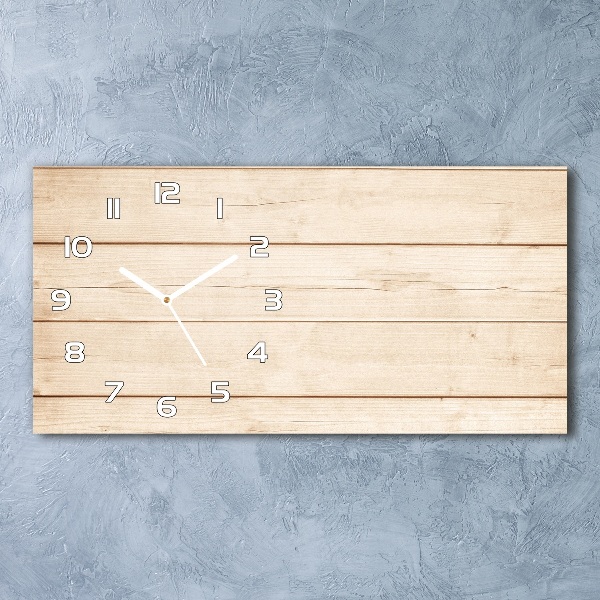 Reloj rectangular Fondo de madera