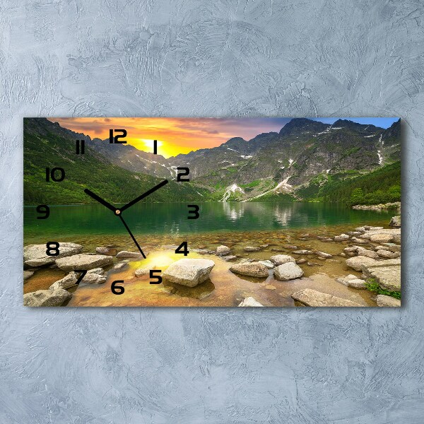 Reloj horizontal El ojo de mar de los montes tatra