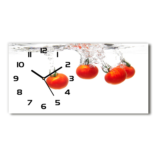 Reloj de cristal horizontal Tomates bajo el agua