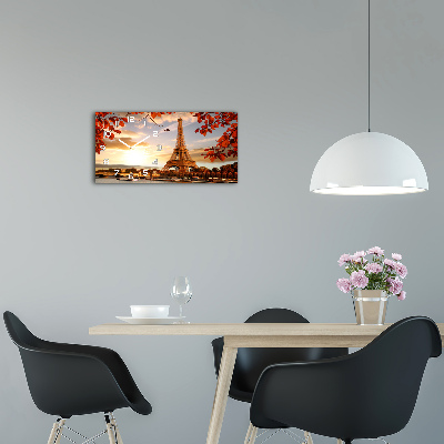 Reloj de cristal horizontal Torre eiffel de parís