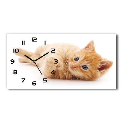 Reloj horizontal Gato pelirrojo