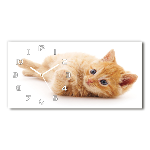 Reloj horizontal Gato pelirrojo